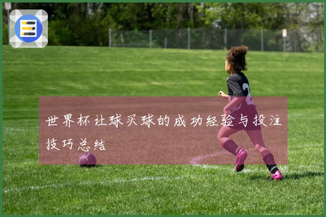 世界杯让球买球的成功经验与投注技巧总结